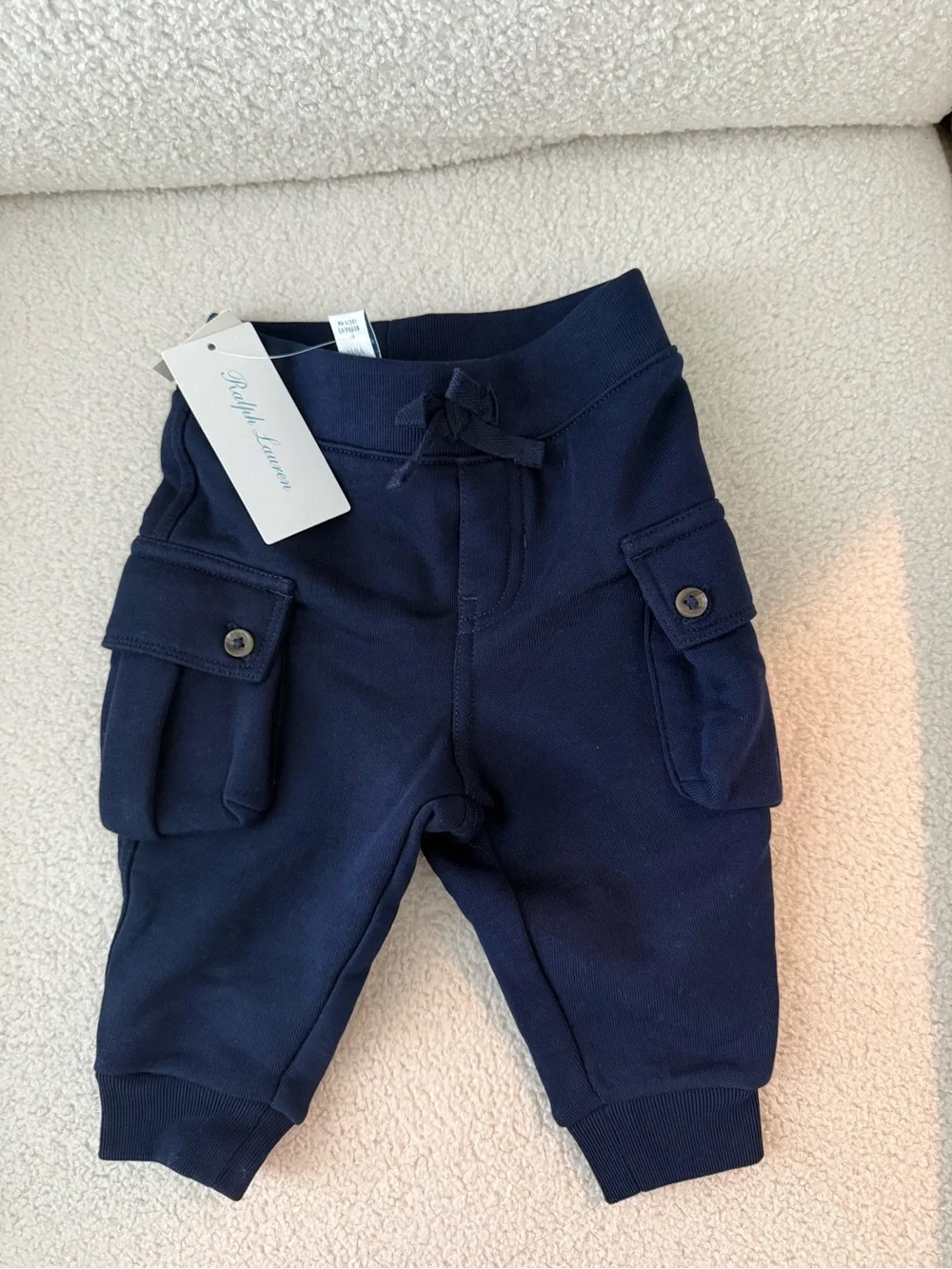 Ralph Lauren Navy Cargo Joggers for Kids